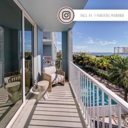 Loving taking in the summer sun on your balcony? Let us know how much you're enjoying life at Navette on the Bay by tagging us in your posts! ☀️ Instagram post from @navetteonthebay on July 18, 2024 10:10:06am